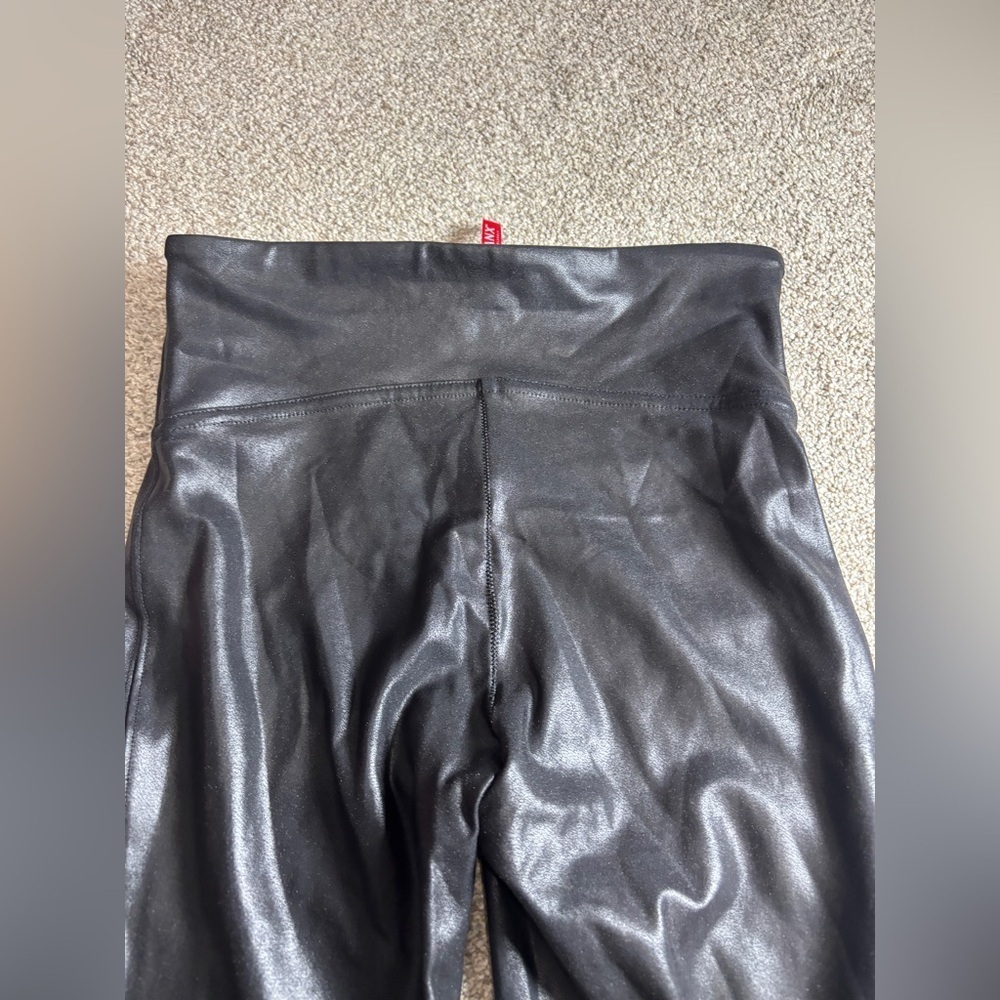 SPANX Leggings Faux Leather Black Womens Size S Shapewear leggings - Picture 7 of 9